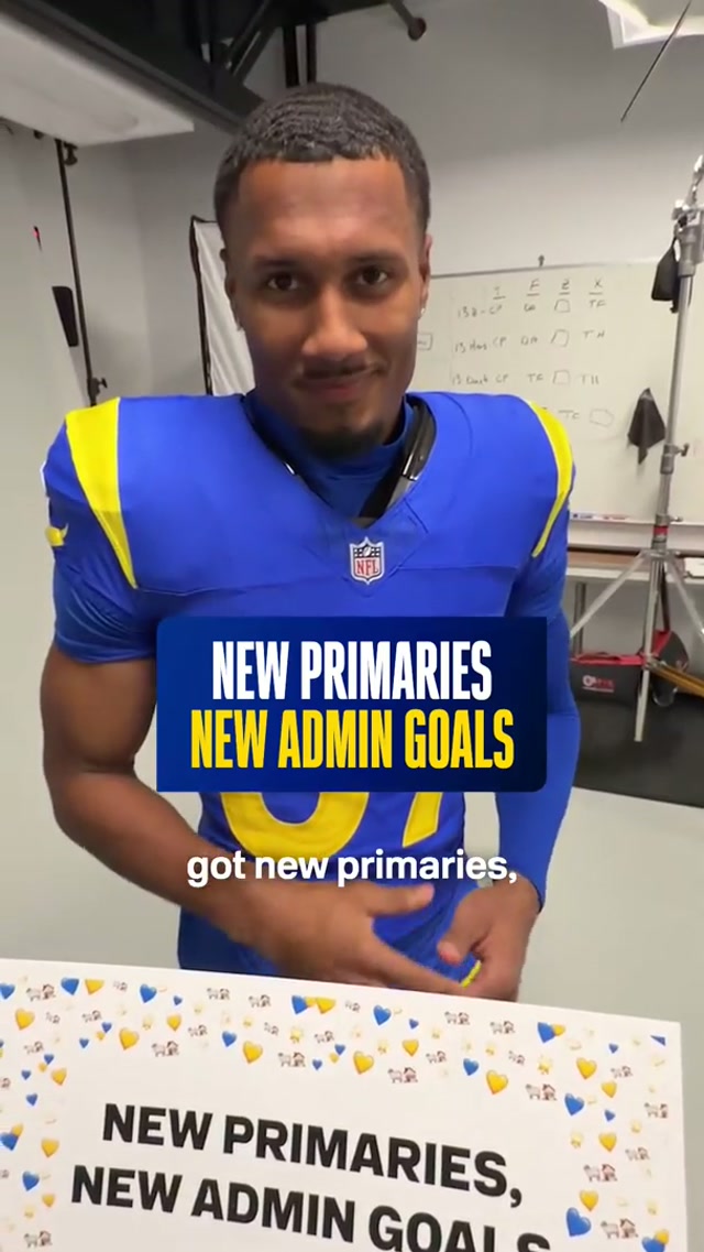 New Primaries, new Admin goals 📋 #LARams #NFL #Uniforms 
