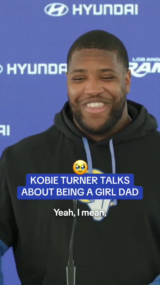 omg we’re crying 🥹 #larams #nfl #kobieturner #girldad 