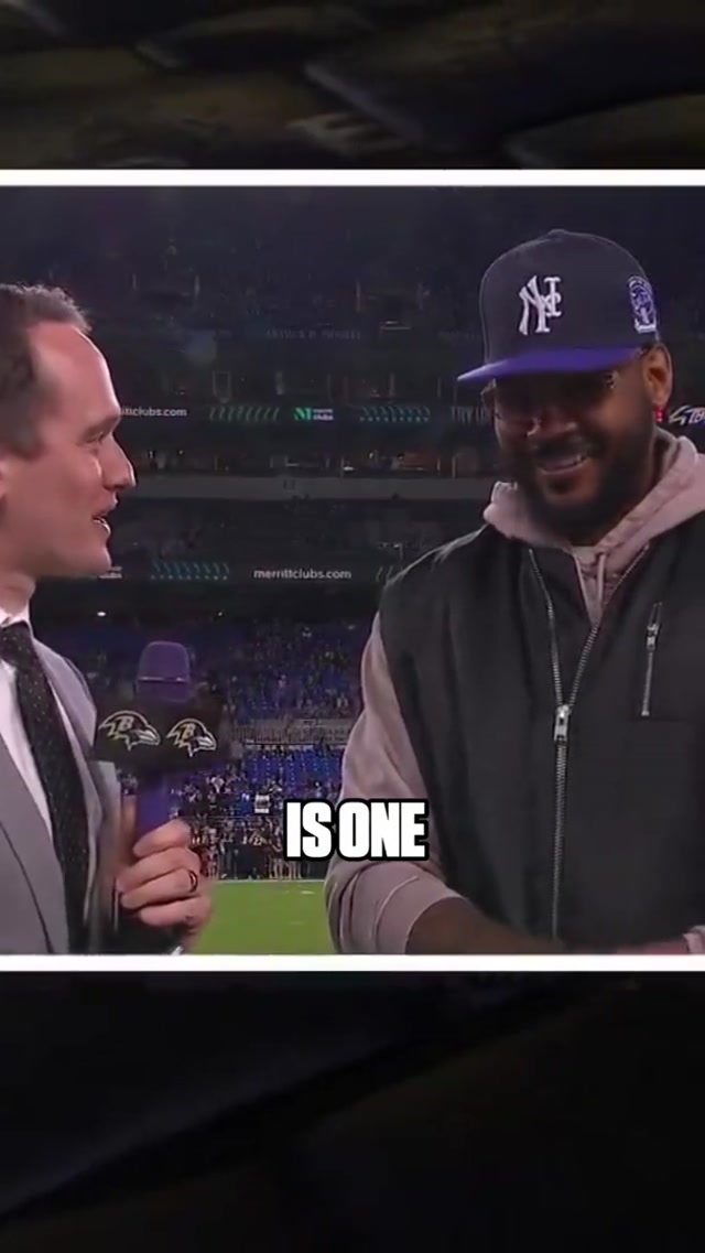 Carmelo Anthony knows the atmosphere at the Bank is special. #ravens #nfl #baltimoreravens #carmelo