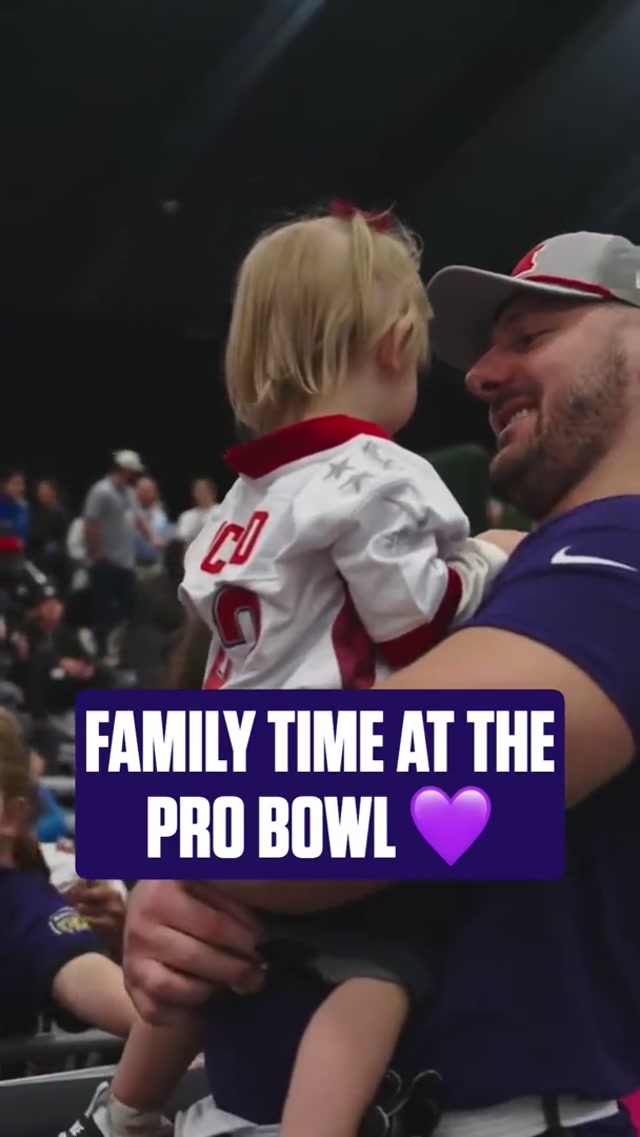 Cheering on Dad at the Pro Bowl 💜 #nfl #baltimoreravens #ravens #probowl