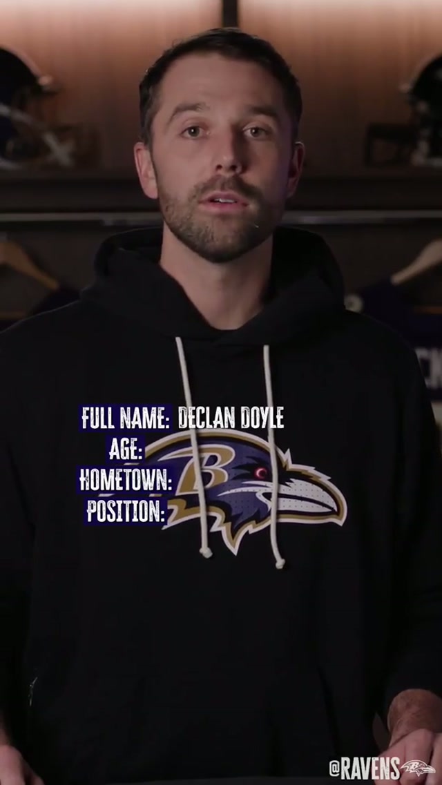 Get to know Declan Doyle #ravens #nfl #gettoknowme
