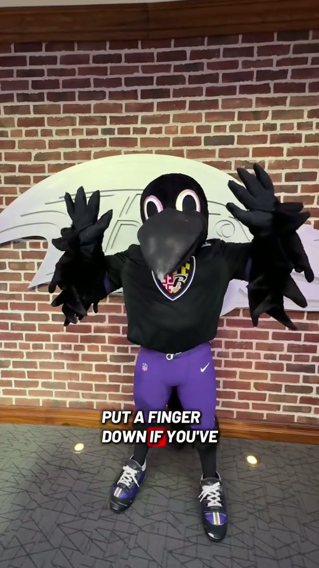 Put a finger down, Poe edition #putafingerdownchallenege #ravens #mascots 