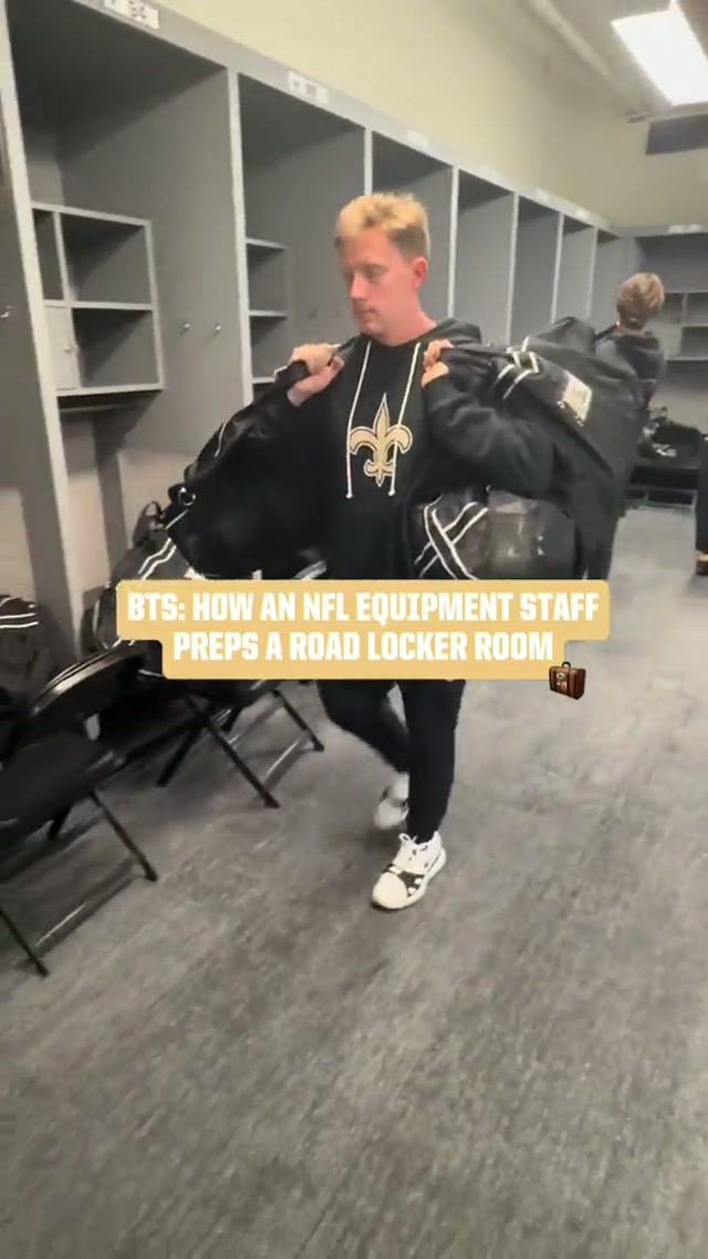 Shoutout to legends behind the scenes in the equipment room #Saints #NFL #Football #Equipment #behindthescenes 