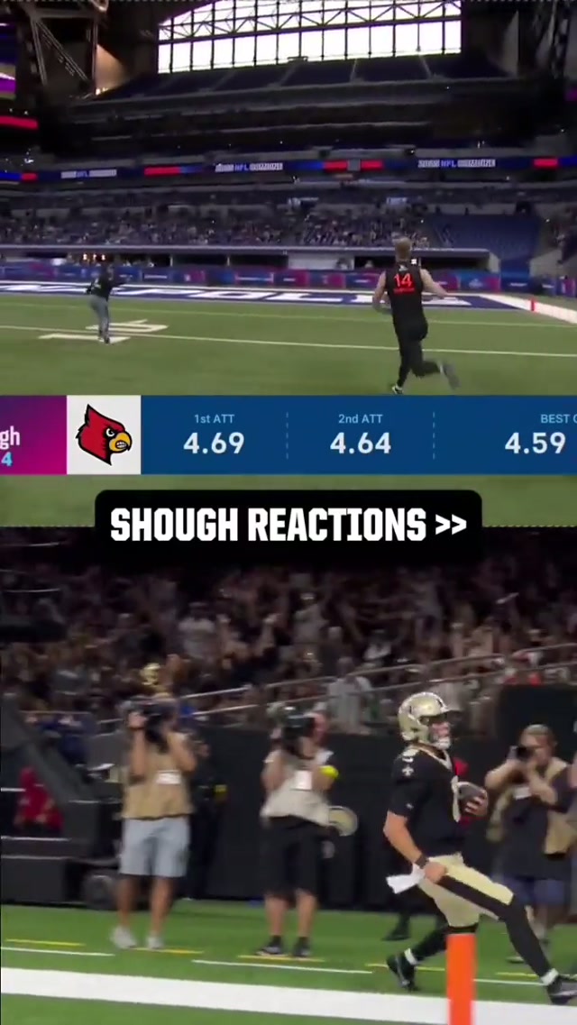 from combine to season 🔥 

2026 NFL Combine starts Feb. 26 on @NFL Network #reaction#reactionough #combine #runner #nfl 