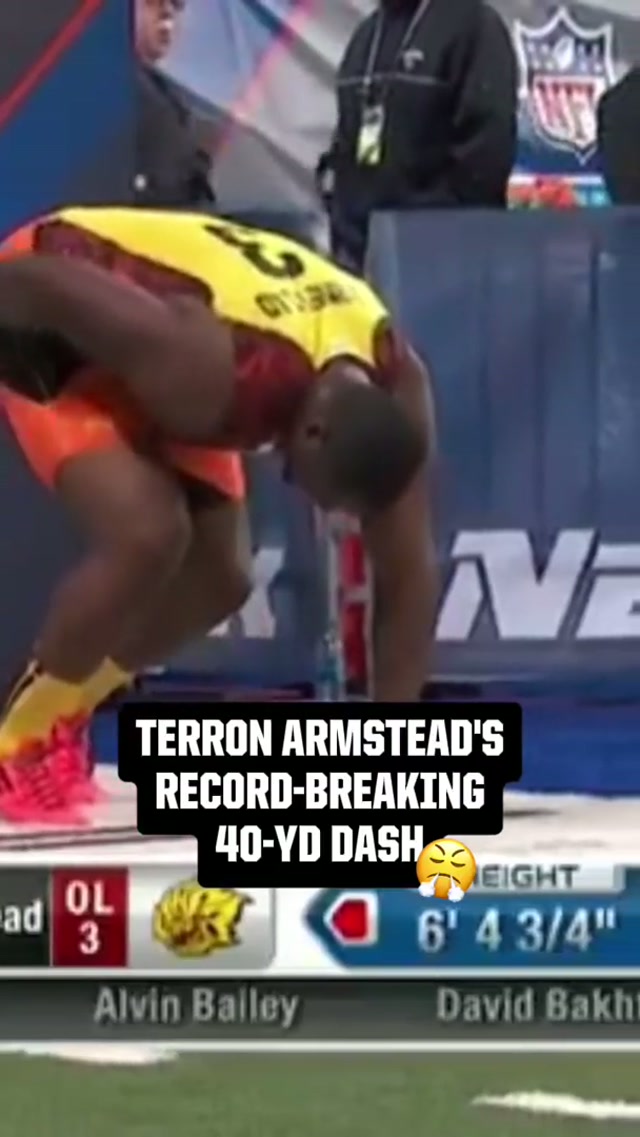 he had speeeed 💨 

2026 NFL Combine starts Feb. 26 on @NFL Network 

#terronarmstead #recordbreaker #nflcombine #40yarddash #running 
