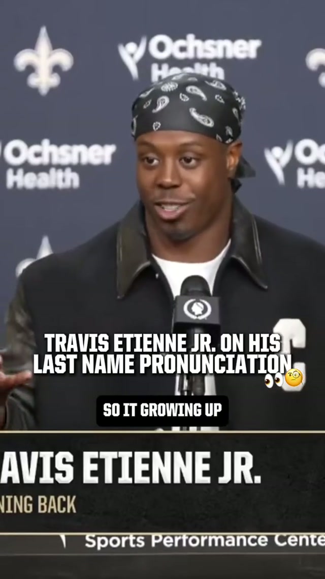 getting back to himself 🗣️ #travisetiennejr #psa #pronunciation #lastname #nfl 