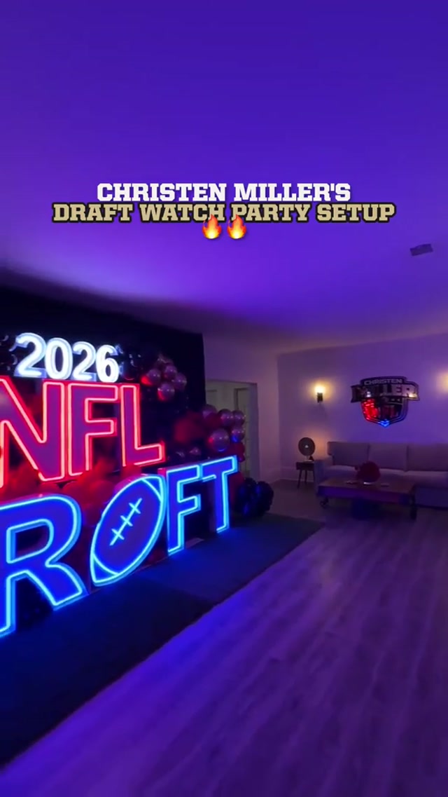 the setup is FIRE 🔥 #draft #watchparty #decor #party #fire 