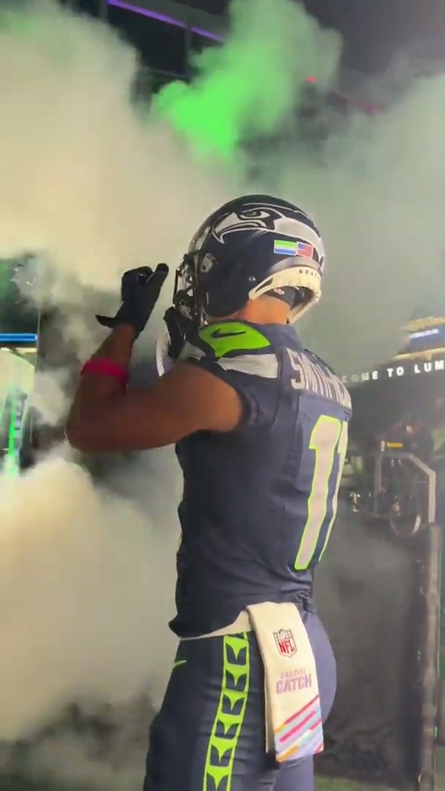 Under these lights on Saturday night 🔥 #nfl #seahawks #tunnel #jsn #playoffs 