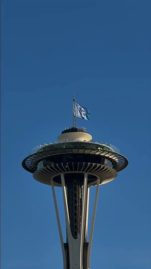 Seattle is ready. #spaceneedle #seattle #seahawks #nfl #playoffs 