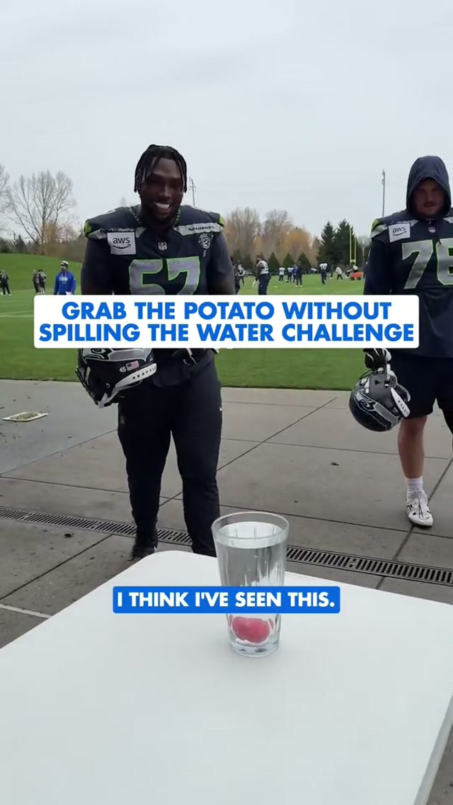 Not as easy as it looks 🤣 #nfl #seahawks #challenge #water #trend 