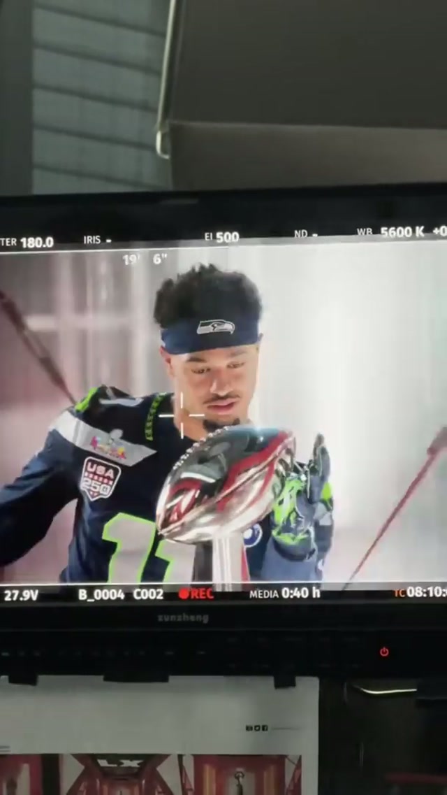 BTS with JSN 🎬 #nfl #seahawks #superbowl #jsn #lombardi 