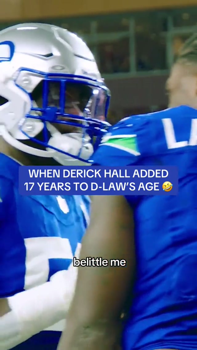 “Been in the league 103 years” 😭 #nfl #seahawks #age #veteran #micdup 