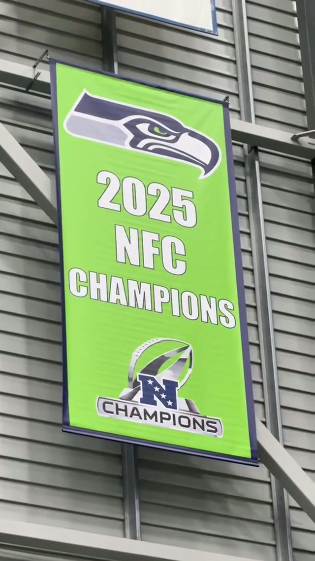 Banner season 😮‍💨 #nfl #seahawks #champions #banner #nfc 