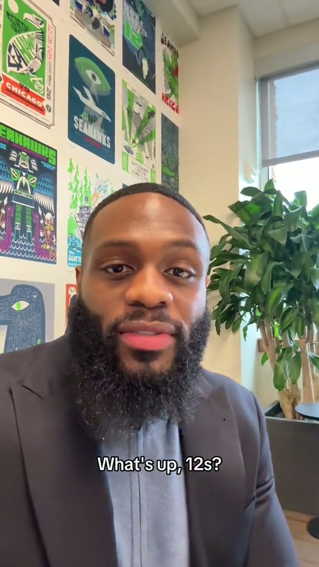 Noah Igbinoghene in the house #nfl #seahawks #shoutout #noah 