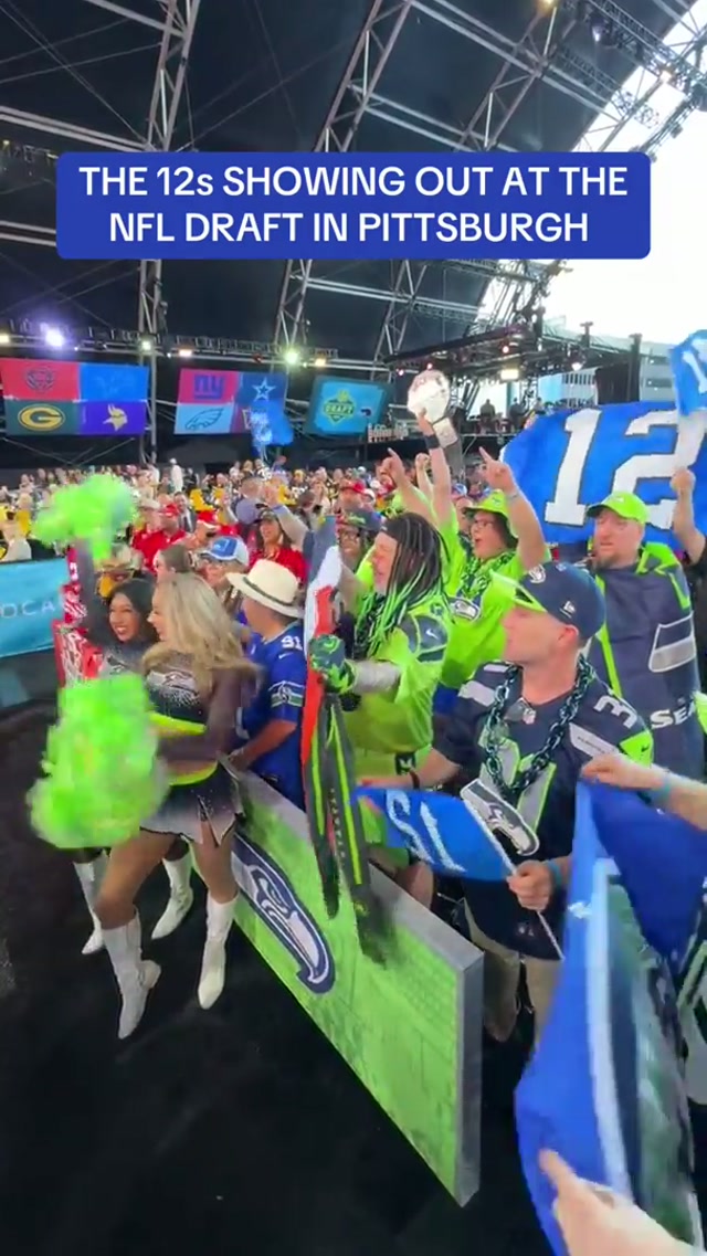 12s everywhere! #nfl #seahawks #draft #nfldraft #pittsburgh 