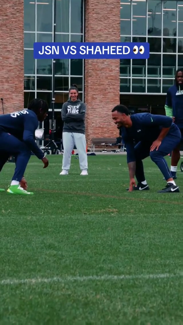 A little friendly competition #nfl #seahawks #jsn #shaheed #competion