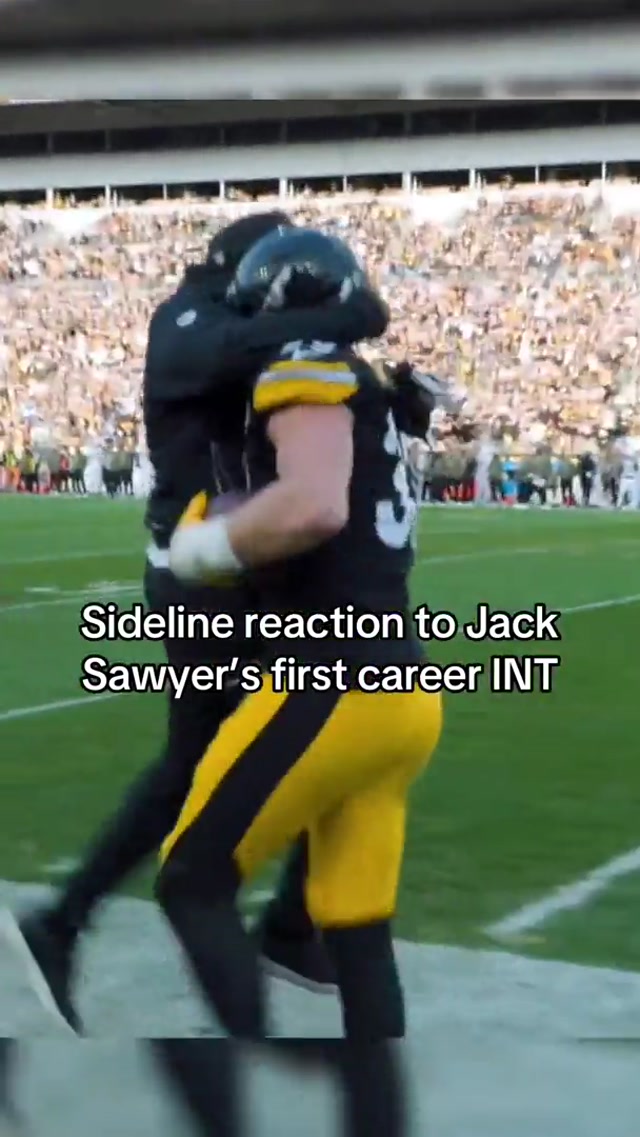 Squad was hype 🥹 #steelers #jacksawyer #nfl #micdup 