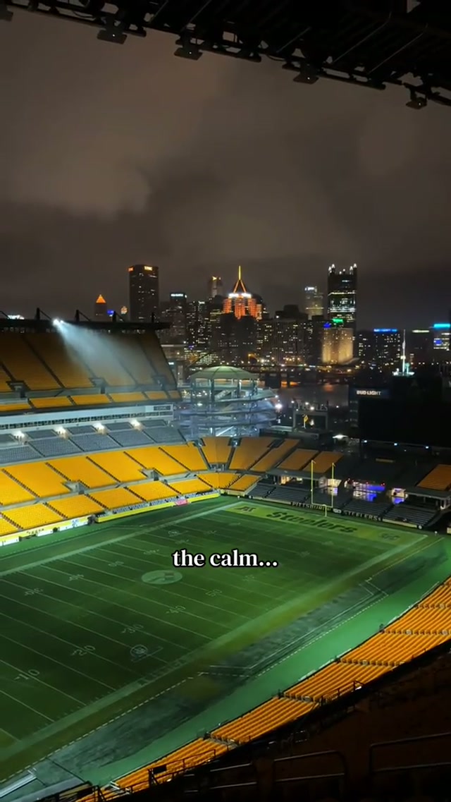 going to look a lot different tomorrow night #nflplayoffs #steelers #stadium 