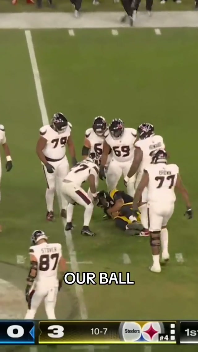 Jack Sawyer with the forced fumble 😤 #steelers #jacksawyer #nflgameday #nflplayoffs