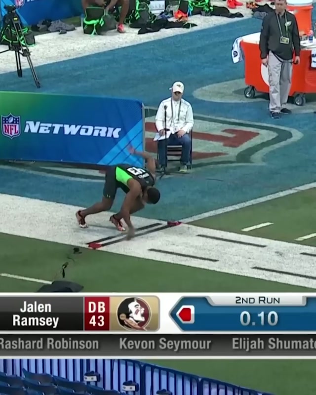Jalen put on a clinic at the combine ten years ago 💨 📺: 2026 NFL Combine starts 2/26 on NFLN #steelers #jalenramsey #nflcombine