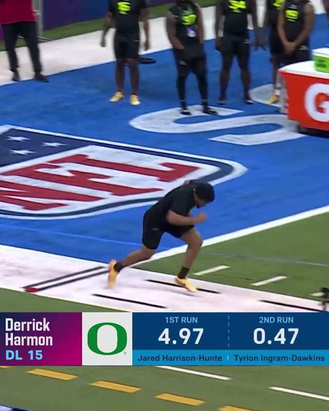 DJ one year ago ⏱️ 📺: NFL Combine on NFLN #derrickharmon #steelers #nflcombine 