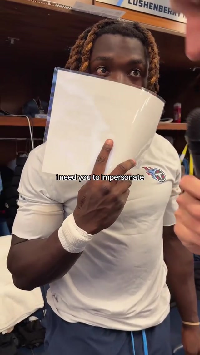 gonna have to mic up Jaylen Harrell soon 😂 #tinymic #tennesseetitans #impersonations #nfl 