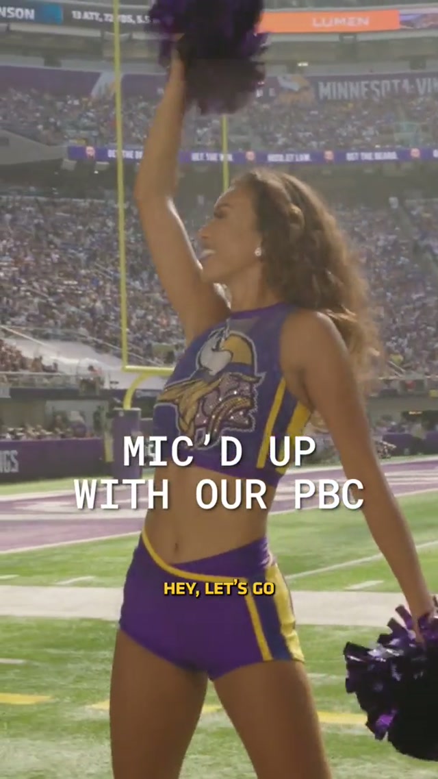 That’s our Pro Bowl Cheerleader 👏💜 #nfl #probowl #mvc #minnesoatavikings 