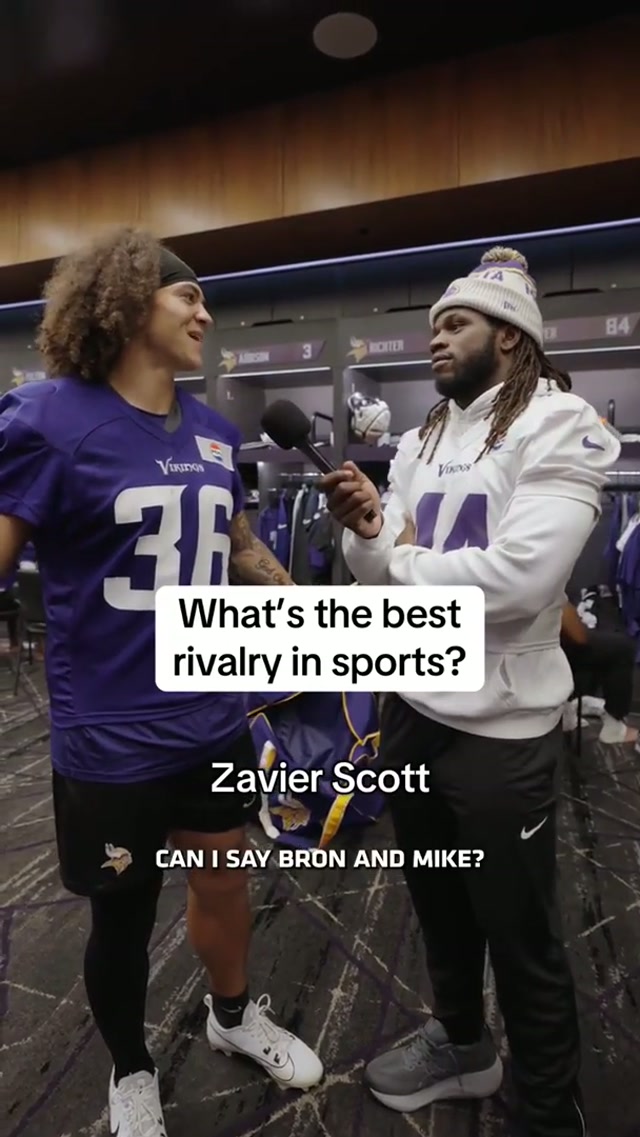 AI vs Jordan… is that a hot take? 🤔 #nfl #minnesoatavikings #skol #tellus 