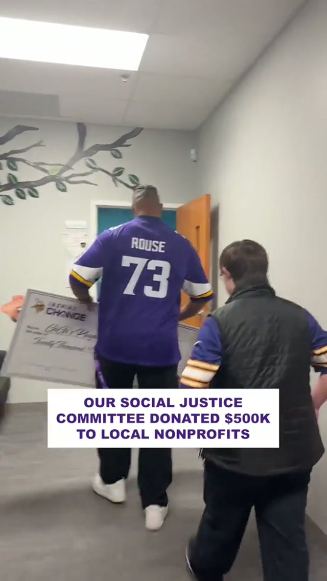 Supporting the community around us 💜 #nfl #minnesoatavikings #skol 