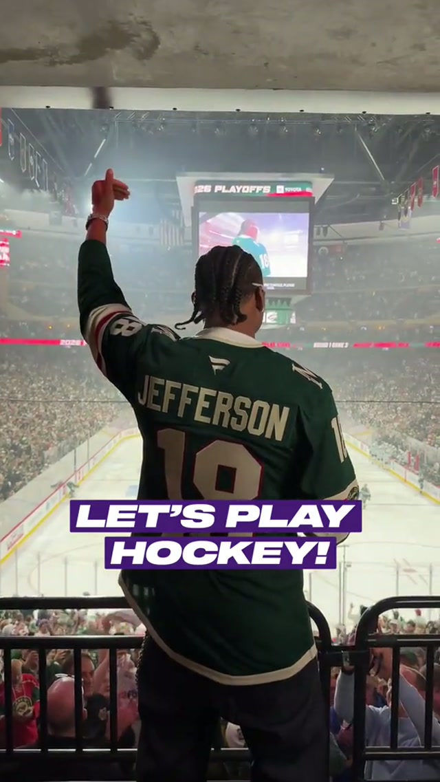Had to get Jets out to his first @Minnesota Wild game